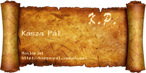 Kasza Pál névjegykártya
